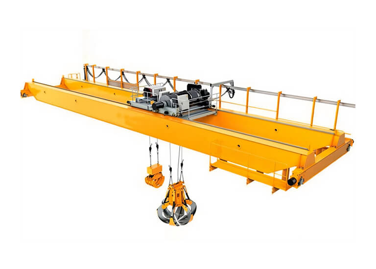 Double Beam Overhead Crane with Grab Bucket